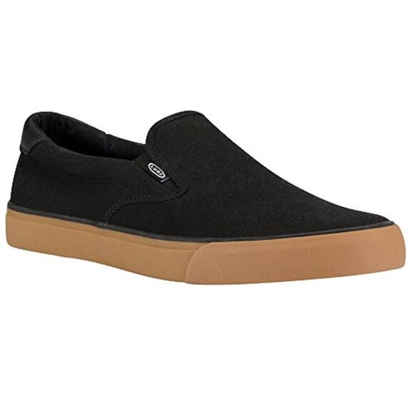 Lugz Mens Clipper Classic Slip-On Fashion Sneaker | Black/Gum Size 7W - Picture 2 of 7